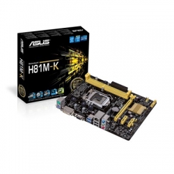 Asus H81M-K s1150 H81 2DDR3 USB3/GLAN/8CH uATX