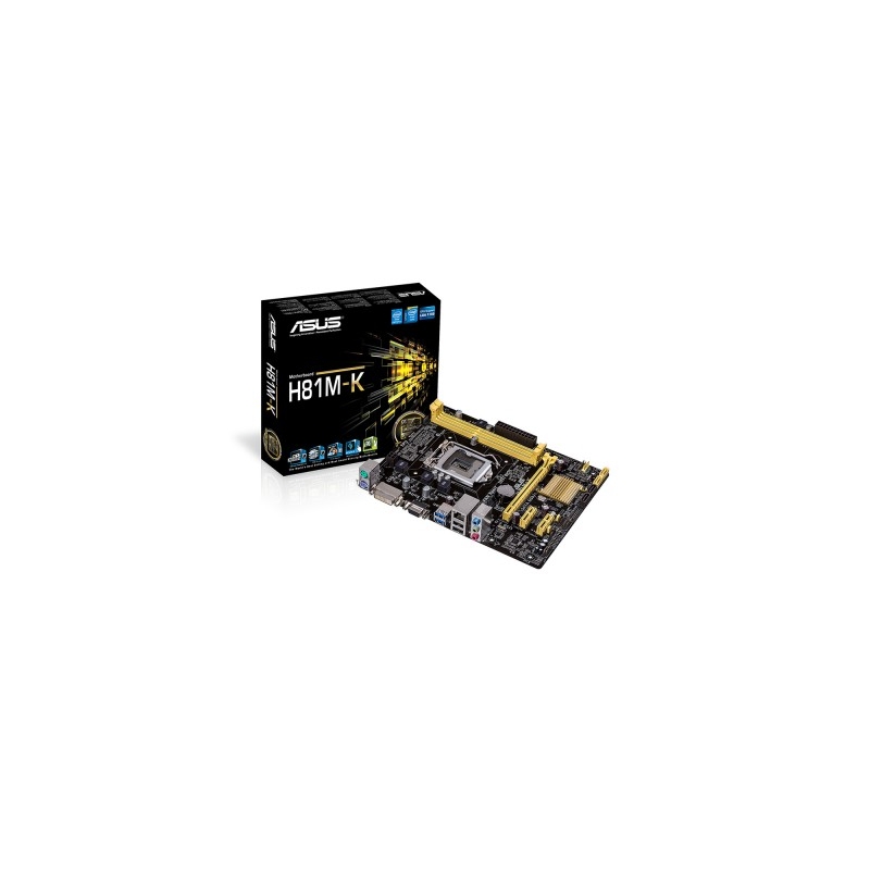 Asus H81M-K s1150 H81 2DDR3 USB3/GLAN/8CH uATX