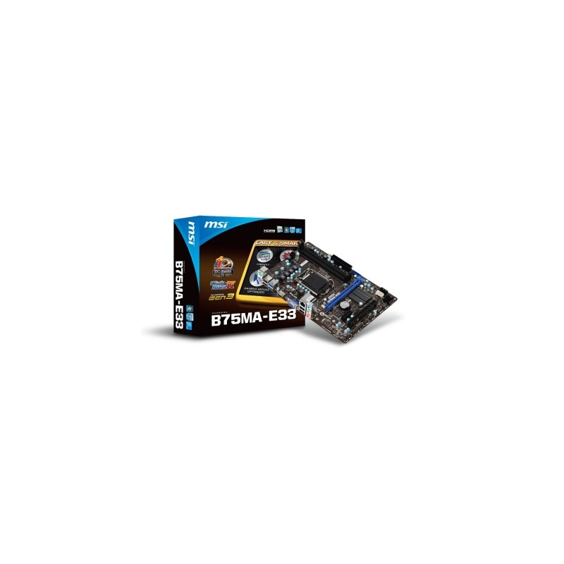 MSI B75MA-E33 s1155 B75 2DDR3 USB3/GLAN uATX