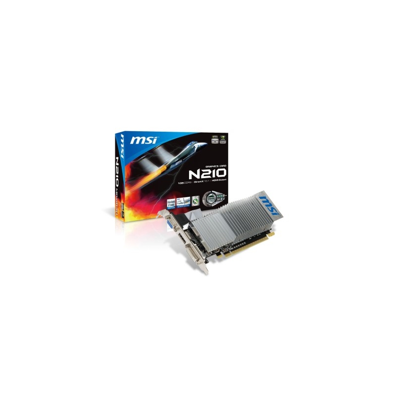 MSI GeForce CUDA GF210 1GB DDR3 PCI-E 64BIT DVI/HDMI/D-SUB BOX