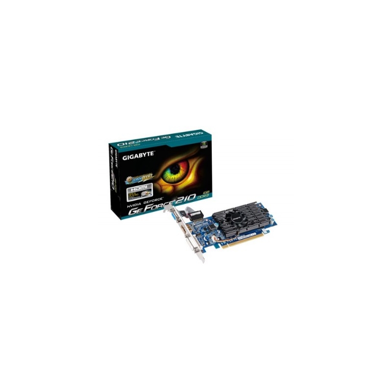 Gigabyte GeForce CUDA GF210 1GB DDR3 PCI-E 64BIT DVI/HDMI/D-SUB BOX