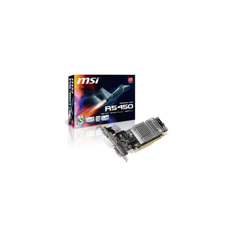 MSI Radeon HD5450 1GB DDR3 PCI-E 64BIT DVI/HDMI/D-SUB BOX