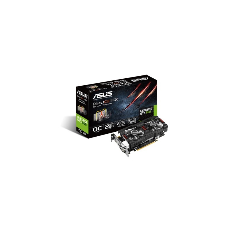 Asus GeForce CUDA GTX660 DC2OCPH 2GB DDR5 192BIT 2DVI/HDMI/DP BOX